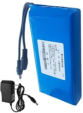SSCYHT Batterie Li-ION Rechargeable DC 12 V, 4ah, 5ah, 6ah, 7ah, 9ah, 12ah, Batterie Lithium-polymère Portable pour Alimentation 12 Volts, avec Chargeur,12v9ah
