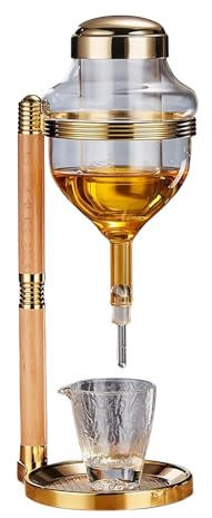 Dispenser per whisky freddo in vetro - Brocca per bevande in vetro resistente per feste e uso quotidiano (dimensioni: oro)