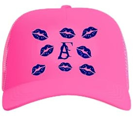 Fabio Angelo Scafuro Cappello da Baseball Realizzato a Mano Little Kisses, Rosa