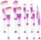 Lot de 10 pinceaux de maquillage perlés - Pinceaux de maquillage à perles pour fard à paupières (10 pièces = 2 ensembles) - Violet