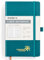 POPRUN Notizbuch A5 liniert, 120 GSM Papier für Frauen und Männer, 128 nummerierte Seiten, Hardcover mit Selbstklebenden Registerkarten und 8 Abreißblättern - Pazifikgrün