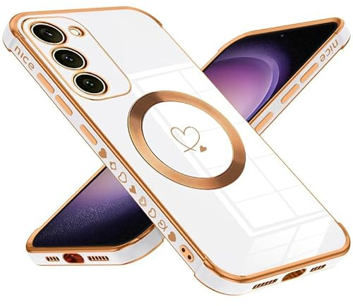 Keteen für Samsung Galaxy S20 FE Hülle für Magsafe, Magnetisch Handyhülle Samsung S20 FE Dünne Flexible TPU Silikon Galvanisierte Stoßfeste Kratzfest Schutzhülle Case für Samsung Galaxy S20 FE, White