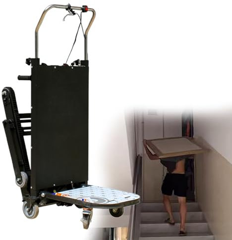 GESAIDES Carrello Elettrico per Salire Le Scale, Facile da Salire/Scendere, 2980 W, Carico Massimo di 500 kg, per Traslochi, logistica, Distribuzione di Magazzini