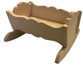 Holz Wiege Baby Wiege 7cm Basteln Puppenhaus