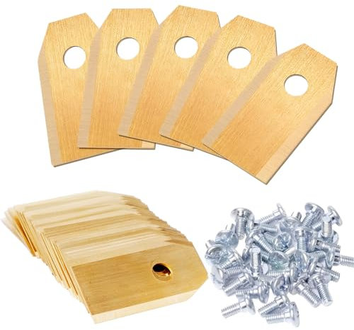 Pack of 30 Titanium Replacement Blades for Robotic Lawnmowers, Screws Included, Robotic Lawnmower Blades Compatible with Husqvarna Automowe, Garden, Yardforc
