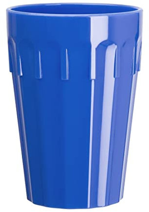 Olympia Kristallon Plastic Tumblers Blue 253.8ml (12 Pack) - Reusable Cups for Water, Juice, Drinks, Parties, Schools CB777