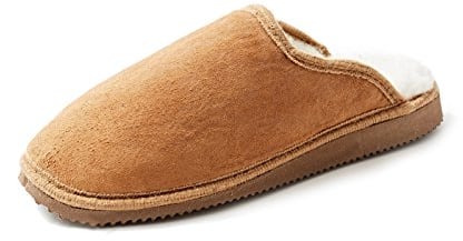 Reissner Lammfelle | Pantoffel ZYPERN | Veloursleder | echtes Merino Lammfell | Camel Hellbraun 44