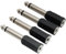 Musiclily Adaptador Jack Mono Hembra de 3,5mm a Macho de 6,35mm, Negro (4 piezas)