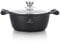 Royalty Line - RL-BS24M Kochtopf mit Marmorbeschichtung, Glasdeckel, Induktion, 3,8 l, 24 cm, Schwarz