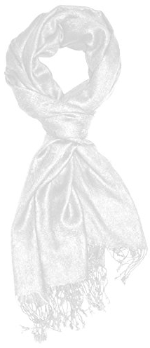 Lorenzo Cana Designer Herrenschal hochwertiger Marken Schal jacquard gewebtes Paisley Muster 60 cm x 200 cm Viskose Schaltuch Weiss Schal Tuch 9326911