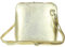 Girly Handbags Womens Metallic Genuine Leather Cross Body Shoulder Bag - Light Gold