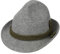 Lipodo Dreispitz Wollfilz Hut Klassik - Trachtenhut Herren - Tirolerhut Made in Italy - Alpenhut Wasserabweisend - Oktoberfesthut Sommer/Winter grau-Oliv 61 cm