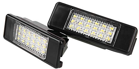 GZLMMY 1 Paar LED Kennzeichenbeleuchtung für 207 308 Citroen Berlingo C2 C3 Pluriel Baujahr 2004-2009 C4 C5 Limousine C6 DS3 - weiß