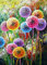 ParNarZar 5D DIY Diamant Painting Bilder Bunter Pusteblume 35x45 cm Rund Stein Voll Set FüR Erwachsene Kreuzstich Kunsthandwerk Leinwand