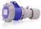 Intratec CEE Starkstrom Steckdose 16A, 3-polig – Industriestecker für Innen- und Außenbereich, Einspeisesteckdose IP67, 230 V, SB, RoHS, Reach, Blau/Grau