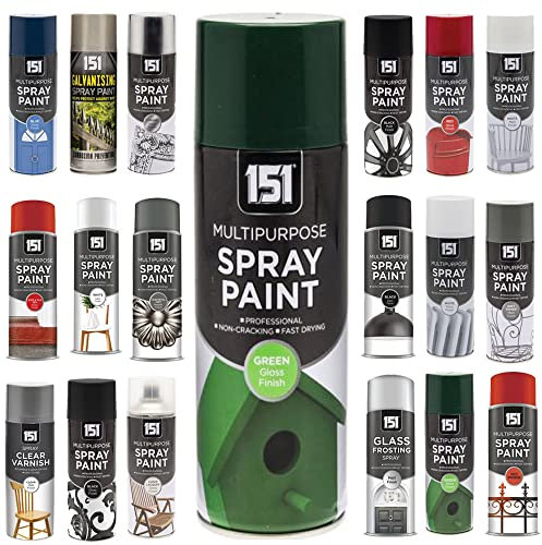 Multi-Purpose Green Gloss Spray Paint 400ml, Professional Quality Aerosol cans spray for All-Purpose, Interior Exterior & Household for Metal, Wood, Ceramics, Plastic, Walls with Perfect Finish