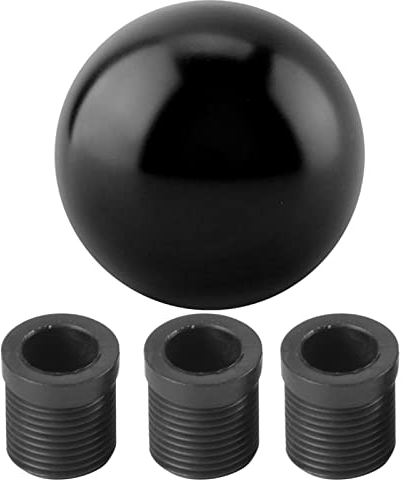 Auto Schaltknauf Kopf Kugel, Universal Runder Schaltknauf Metall Schaltkopf(Schwarz)