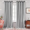 Deconovo Verdunkelungsvorhang Voile Gardine mit Ösen Tülloberflach, 260x140cm(Höhe x Breite), Hellgrau, 2er Set