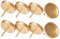 Novaliv 8X Kerzentülle ohne Dorn 8,5cm Gold Aluminium Kerzenteller zur Dekoration Adventskranzdekor Stecken Kerzenhalter Metall rund Kerzenpick Weihnachtsdekoration Kerzenständer