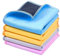 Eco-Fused Chiffons de Nettoyage en Microfibre à Double Face - Lot de 5-6,6 x 6,2 Pouces - Chiffon en Microfibre et Suède pour Smartphones, Écrans, Lentilles Photo (2X Jaune, Bleu, Rose, Gris)