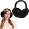 FSMILING Ohrenwärmer Damen Schwarz Ohrenschützer Damen Verstellbar Plüsch Fell Ohrenwärmer Schwarz Winter Ohrenschützer Für Damen Frauen