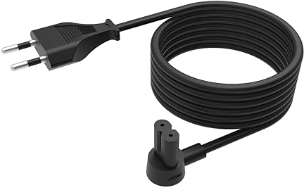 Flexson 5m Stromkabel für Sonos ERA 100 und 300, RAY, ARC, SUB (GEN 3), SUB-Mini, AMP, Beam, Play Base, PLAY5 (GEN 2) – Schwarz (EU)