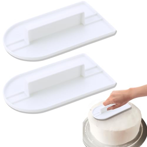 2 pulidores de bordes planos, herramienta de alisado de glaseado de fondant, alisador de pastel de borde plano, pulidor de pastel de fondant para el hogar, cocinas, tiendas de pasteles, tiendas de