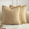 Mandioo 2er Set neutralen Baumwolle Quasten Kissenbezug 60x60cm Dekorative Kissenbezüge Dekokissen Boho Sofakissen Kissenhülle für Couch Sofa Schlafzimmer Wohnzimmer Heimdekoration Khaki