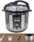 Zuguachi - Pentola elettrica a pressione 12 in 1 con funzione di riserva di 24 ore, pentola a cottura lenta, cuocio, wok, torta, yogurt, ecc., 6 l, acciaio inossidabile/nero.
