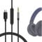 GEEKRIA USB-C Digital to Audio Cable with Mic Compatible with Beats Studio Pro/3, Solo 4/3, Replacement Type-C Aux Audio Cord with Inline Microphone and Volume Control (4ft/1.2m)