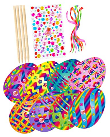 ERINGOGO 1 Satz Kratzmalset Für Ostereier Kitt Für Tierfiguren Für Kleinkinder Mini Gefälschte Eier Kinderspielzeug Osterparty Gefallen Osterei- Ostern-party- Bohren