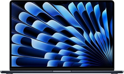2024 Apple MacBook Air avec une puce Apple M3 avec 8CPU & 10GPU (15-pouces, 16 Go RAM, 256 Go SSD Stockage) (AZERTY French) Minuit (Reconditionné)