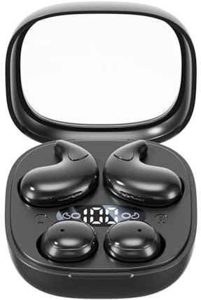 QJF Invisible Mini Sleep Earbuds Wireless Bluetooth, 2-in-1 Dual Design for Side Sleepers, Ultra-Low Profile Soft Ear Tips for Small Ears, Noise Blocking Sleep Headphones with Portable Charging Case