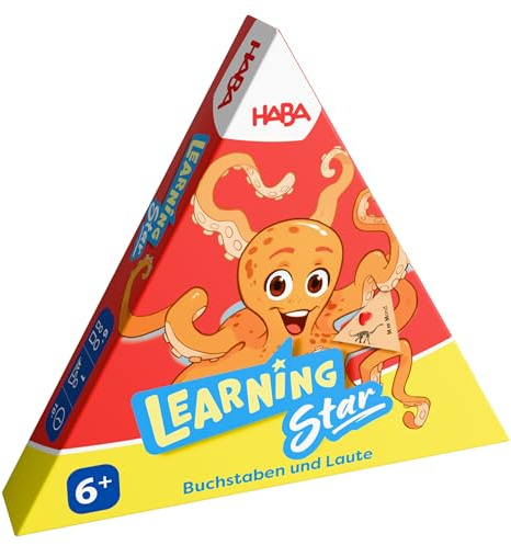 HABA Learning Star Wort & Bild – Lernspiel zum Buchstaben & Laute Lernen: Deutsch-Lernhilfe für Grundschule, Schulanfang & Sprachförderung, ab 6 Jahren - 2013369002