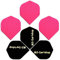 MS-DARTSHOP Dart-Flight Nylon Standard, 3 Satz = 9 Stück (Pink)