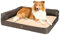 JAMAXX® Premium 2-in-1 Sofa Orthopädisch Memory Foam Matratze EXTRA BREIT - große Hunde Hundekissen Flauschig Kuschelig - Hundebett Waschbar - VISCO Polster abnehmbar, PDB3014 (L) 120x85 Sand Fleece