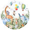 Little Deco Wandtattoo Kinderzimmer Wandbild Wandsticker für Kinder Tiere Safari Wanddeko Spielzimmer Wandaufkleber Selbstklebende Tapete rund 120 cm Baby DL570