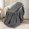 Utopia Bedding Rauchgraue Decke aus 100 % Baumwolle, Throw-Size 152,4 x 127,7 cm, 350 g/m², leicht, weich und atmungsaktiv, Thermodecke für alle Jahreszeiten