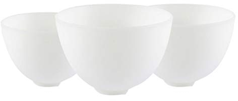 3 Pièces Silicone du Visage Bol DIY Visage Bol pour Un Usage Domestique du Visage (Blanc)