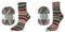 wolldealer 24 Sparpaket 2er Set Rellana Christmas 2025, Sonderedition, 2 x 100 g, einmal mit Glitzer und einmal Ohne. 4-fädige Sockenwolle