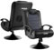 BraZen Stag Kids Gaming Chair for Kids Two Audio Speakers Subwoofer Bluetooth Compatible Boys Girls Small Gaming Chair Foldable Junior Child Speaker Video Games Chairs No Wheels - Grey