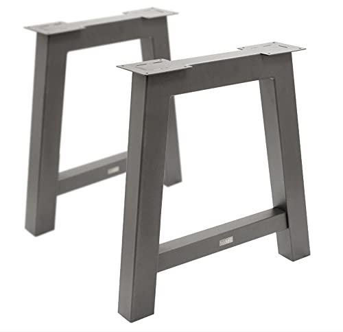 Bentatec 2 x Design Tischgestell A - Feinstruktur DB703 Tischbeine