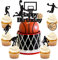 25 Stück Tortendeko Basketball Geburtstag Basketball Cupcake Toppers Glitter Basketball Kuchen Topper Ball Schuss Cake Topper für Kinder Jungen Basketball-Enthusiasten Festival Geburtstag Party Deko