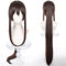 Anime dunkelbraune Cosplay-Perücken Jigokuraku Rollenkostüm Perücke langer Pferdeschwanz für Frauen Halloween-Party Unisex Erwachsene Anime-Liebhaber