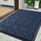 Yimobra Fussmatte Aussen, Waschbar Wetterfest, 75 x 43 cm, Robuste und Wasserabsorbierende, Schmutzresistente Fußmatten, Mit Rutschfester Rückseite Fußmatte Gummi, Blau
