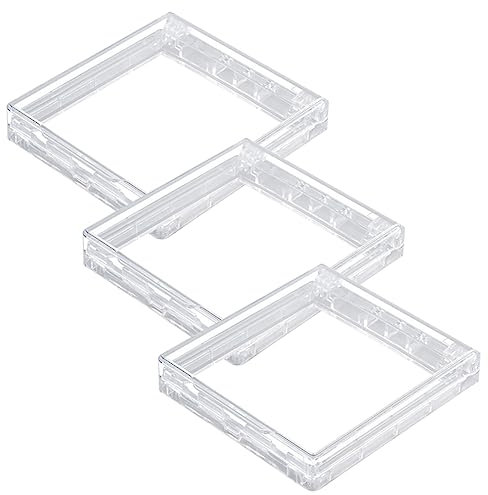 COHEALI 3 Uds Adhesivo Tipo 86 Caja De Interruptor y Enchufe De Pared, Cubre Caja De Salida ABS Transparente Hembra Shell