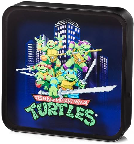 NUMSKULL Offizielle TMNT Acryl-Logo Schreibtischlampe Wandlicht für Schlafzimmer, Büro, Zuhause, Studium, Arbeit - Offizielles Teenage Mutant Ninja Turtles Merchandise