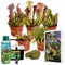 vdvelde.com - Swampworld Fleischfressende Pflanzen DIY Terrarium Set 5 + Buch, Wassermesser & Erde - Arten: 1x Venusfliegenfalle, 1x Sonnentau 3x Schlauchpflanze - Topf-Ø 9 cm, Pflanzenhöhe: 10-20 cm