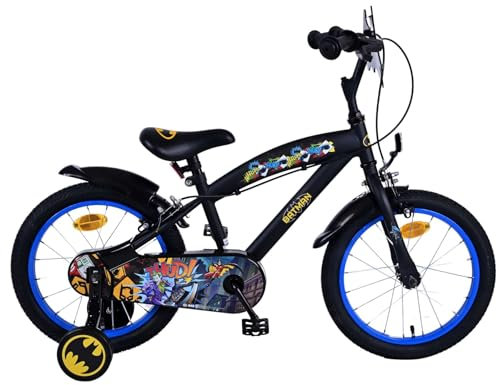 Volare Batman 16 Zoll Kinderfahrrad schwarz - Sicherheit, Komfort und Spaß in einem!