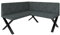 FURNISTAR Eckbank Akiko Metal X - Eckbankgruppe für Ihrem Esszimmer, Küche modern, Sitzecke, Essecke. Perfekt für Küche, Büro und Rezeption. Solide und Starke Verarbeitung. (130x130-Inari96)